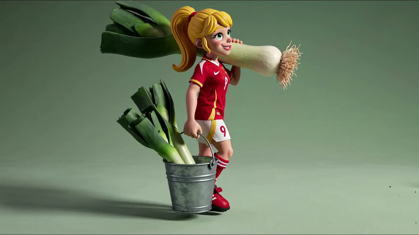 Little Gardener Plants a Giant Leek