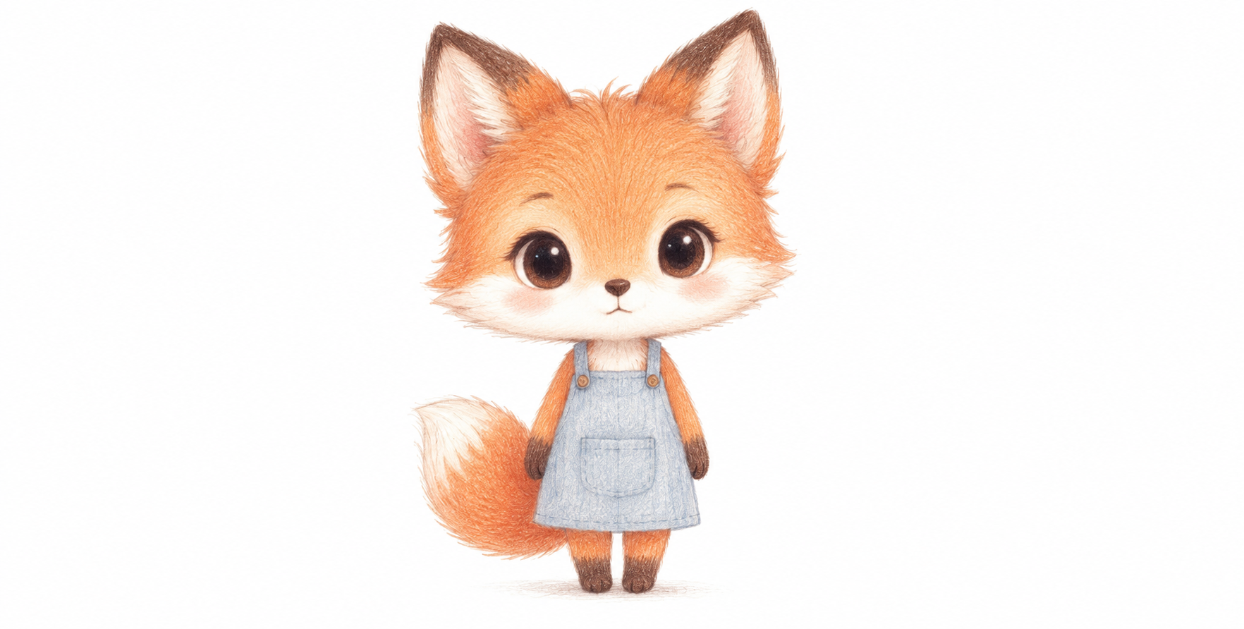 Chibi Character Hand-Drawn Pencil Minimalist Style