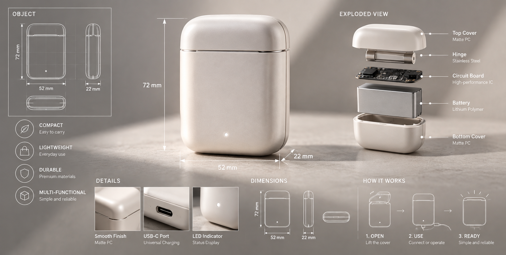 高级产品技术信息图设计 — AI image creation