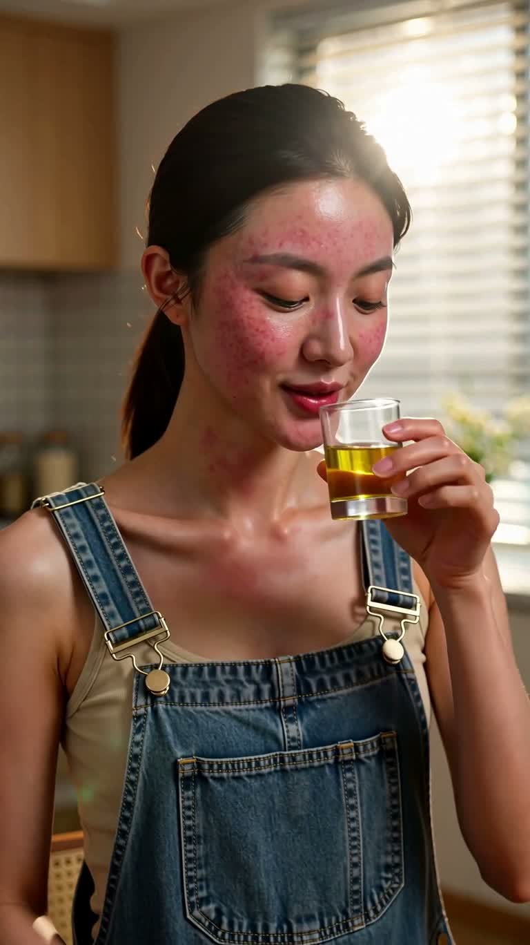 Olive Oil Drink Skin Glow Montage