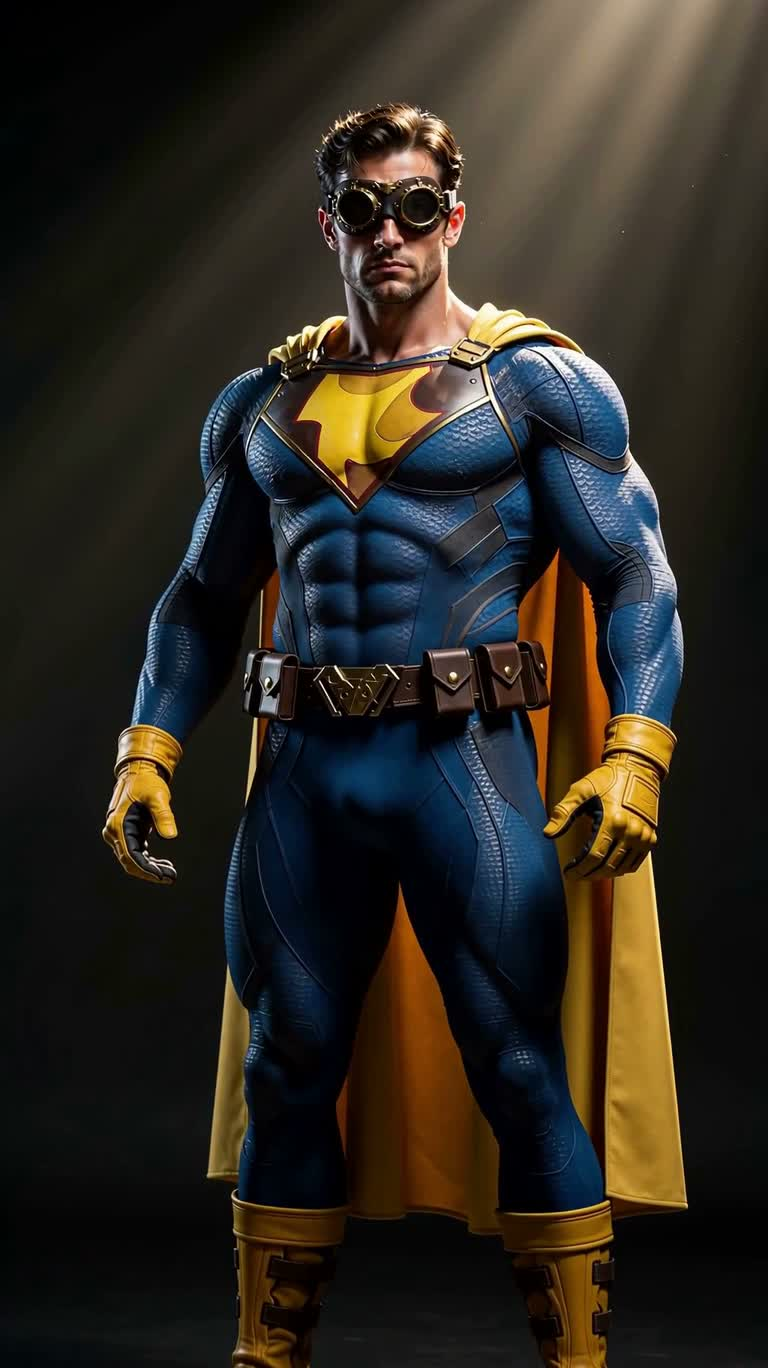 蓝金护卫者:电影感英雄肖像