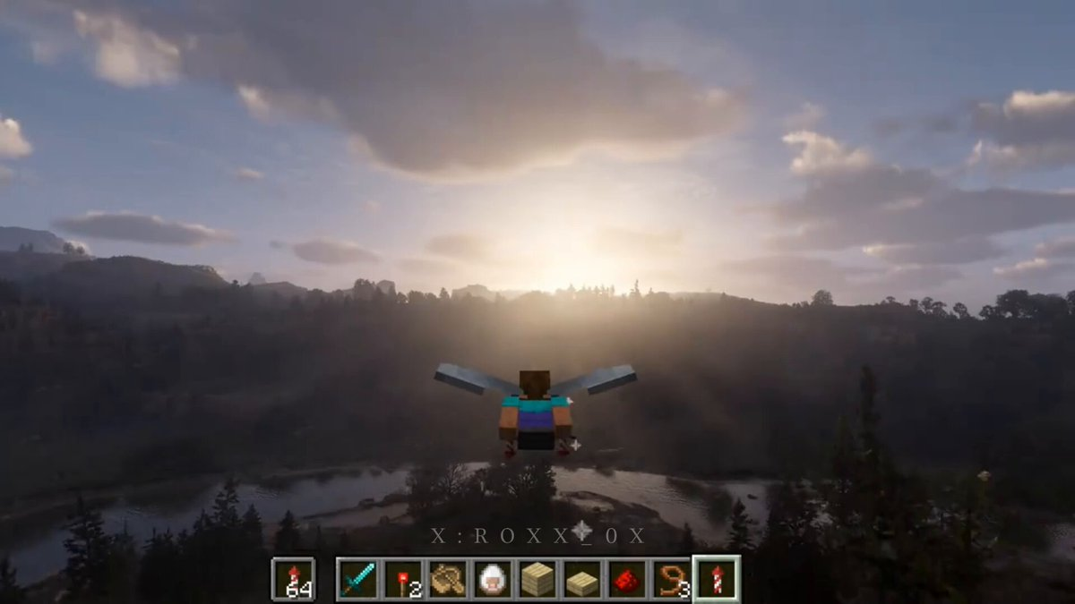 Contenu Minecraft dans Red Dead Redemption 2
