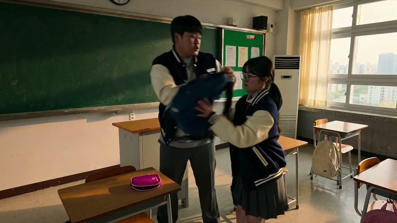 蓝色书包与勇敢守护