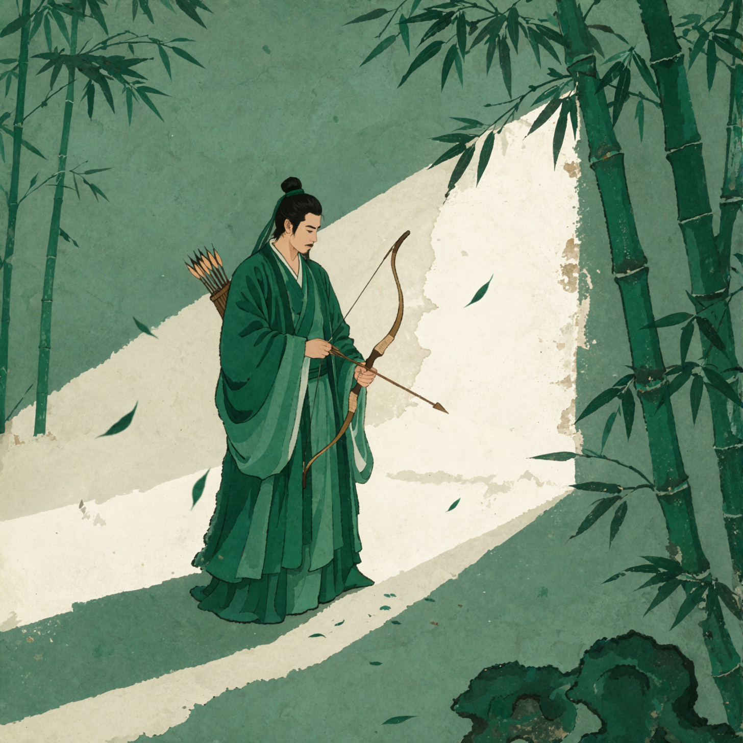 竹林弓手 · 敦煌矿彩