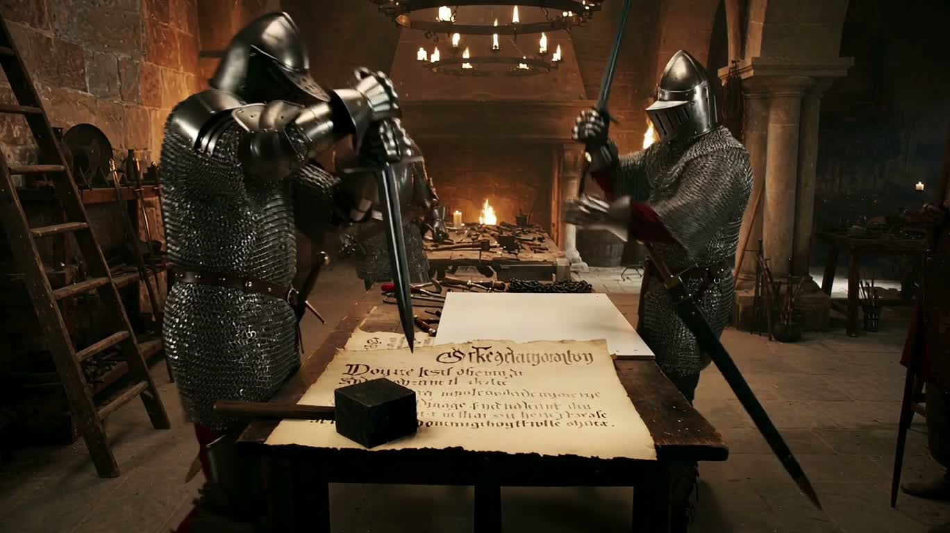 L'assemblage chaotique de meubles du chevalier