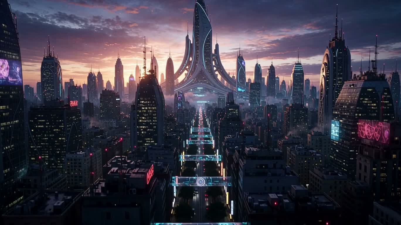 Neon Future Beyond Humanity