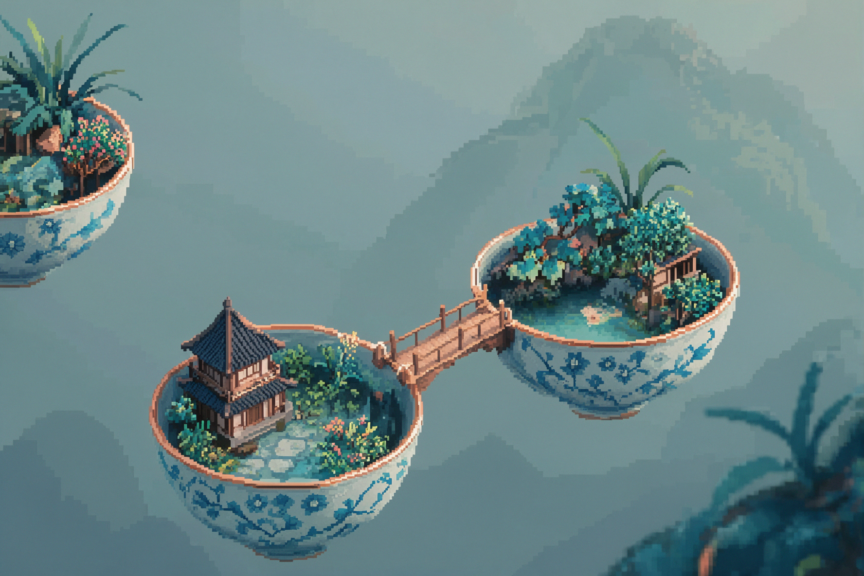 Flying Ceramic Market · Pixel Art