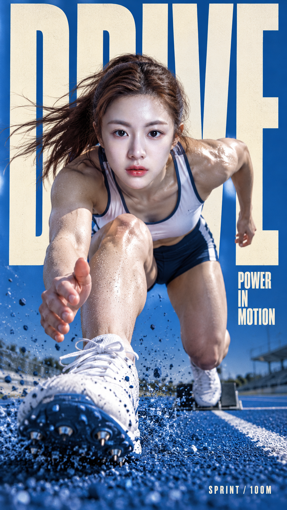 全出血透视字体运动海报:破风