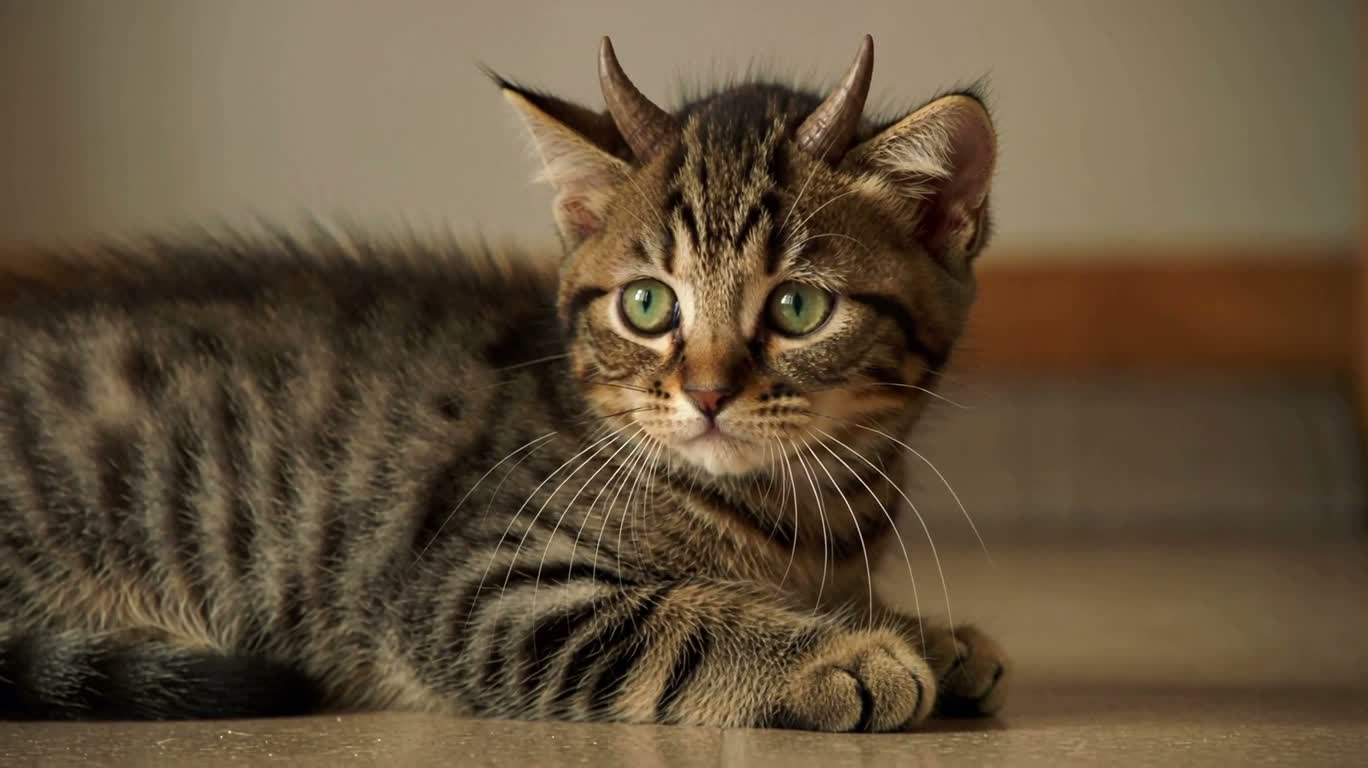 双角小猫的奇幻特写