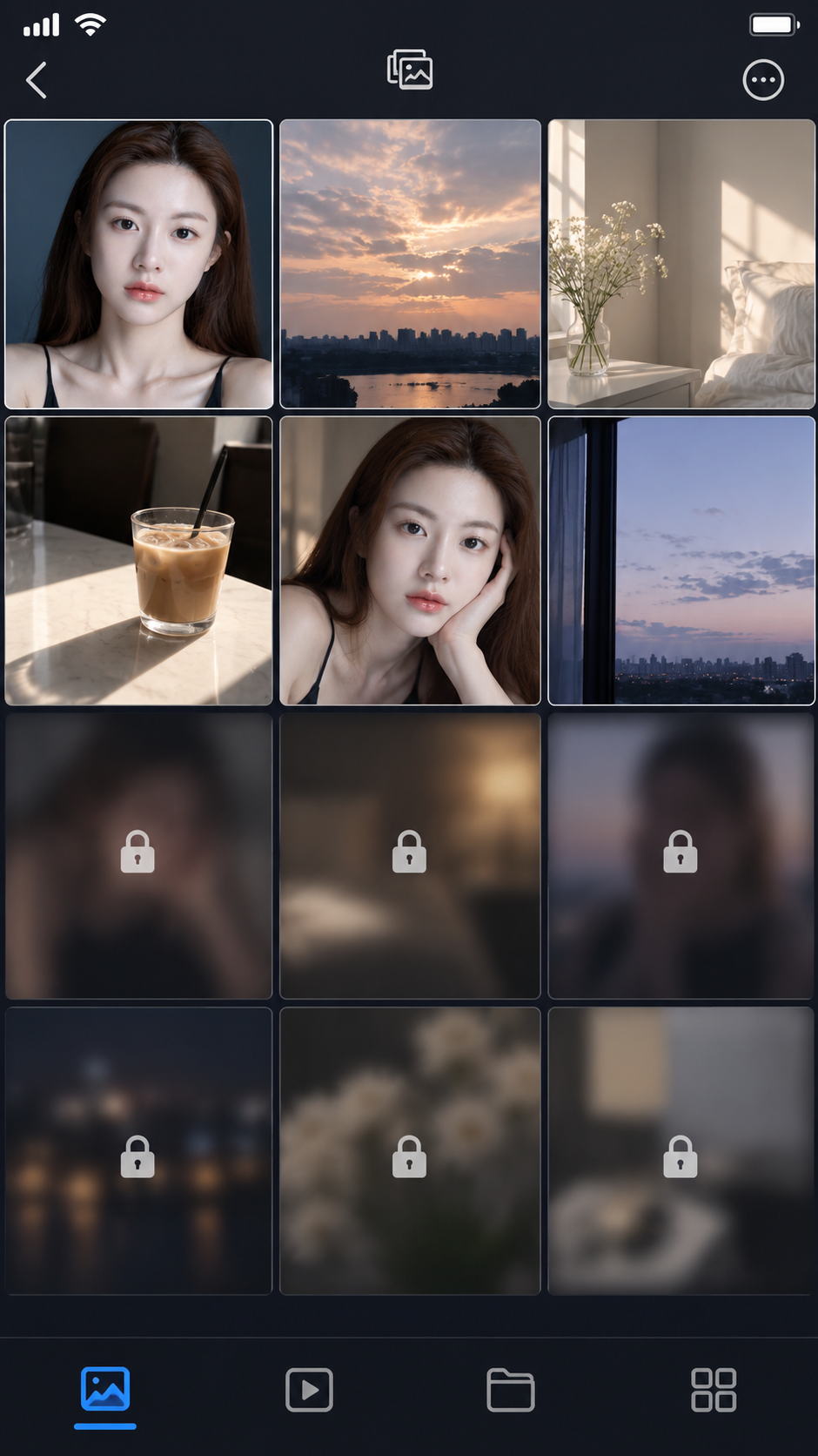 手机相册中的私密感与公开感对照