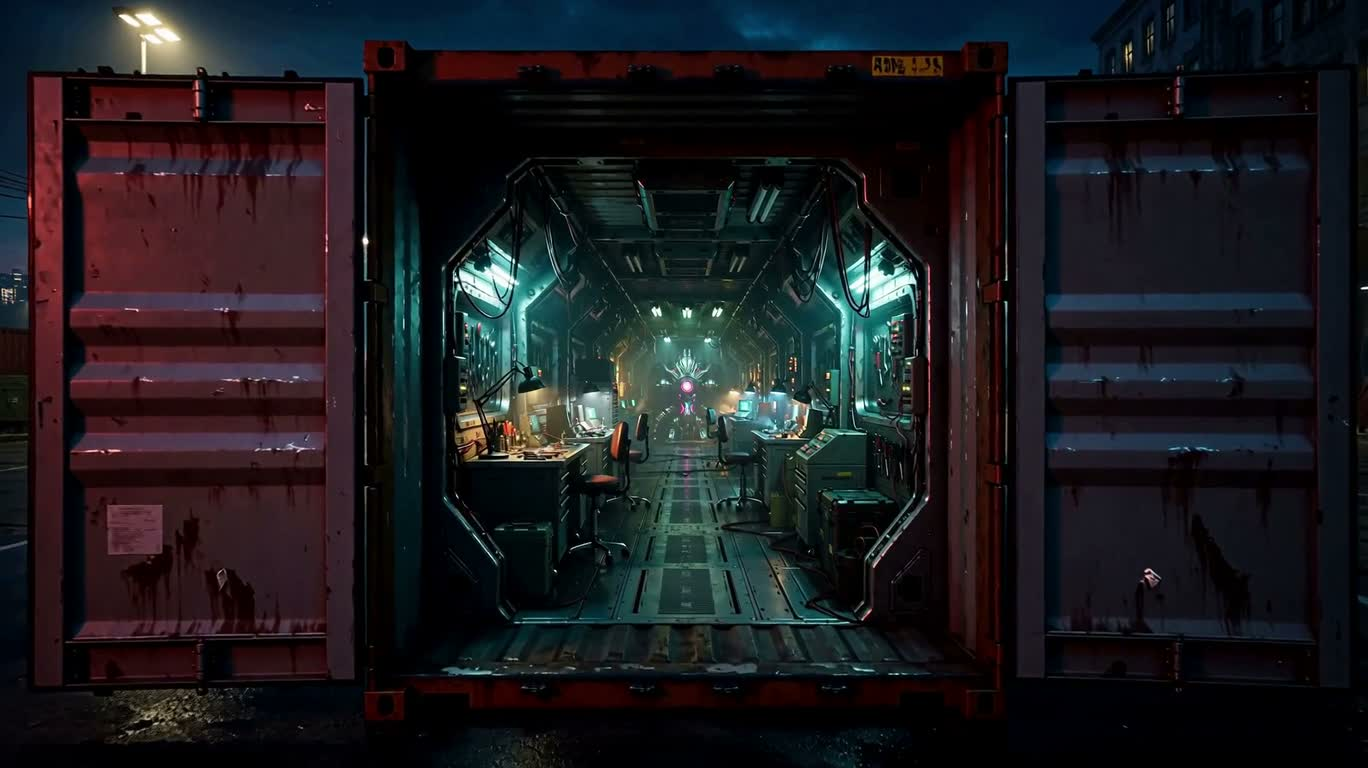 Tiệm sửa chữa dị giới trong container neon