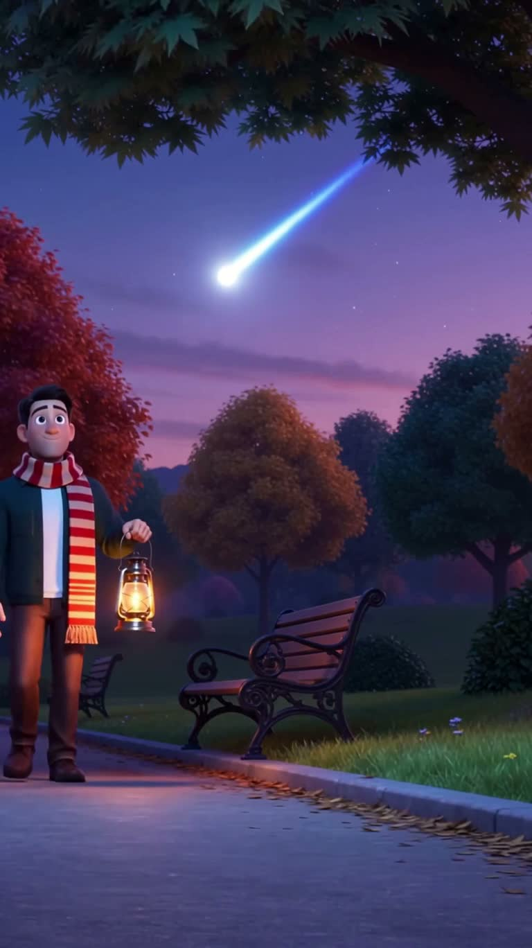 Glowing Friends in the Twilight Park