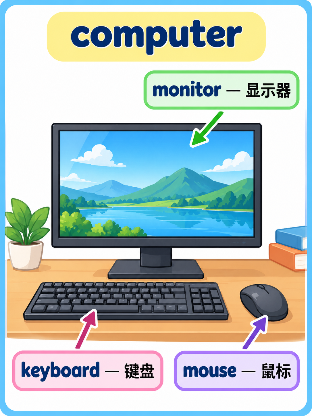 주제별 중영 이중언어 단어 플래시카드