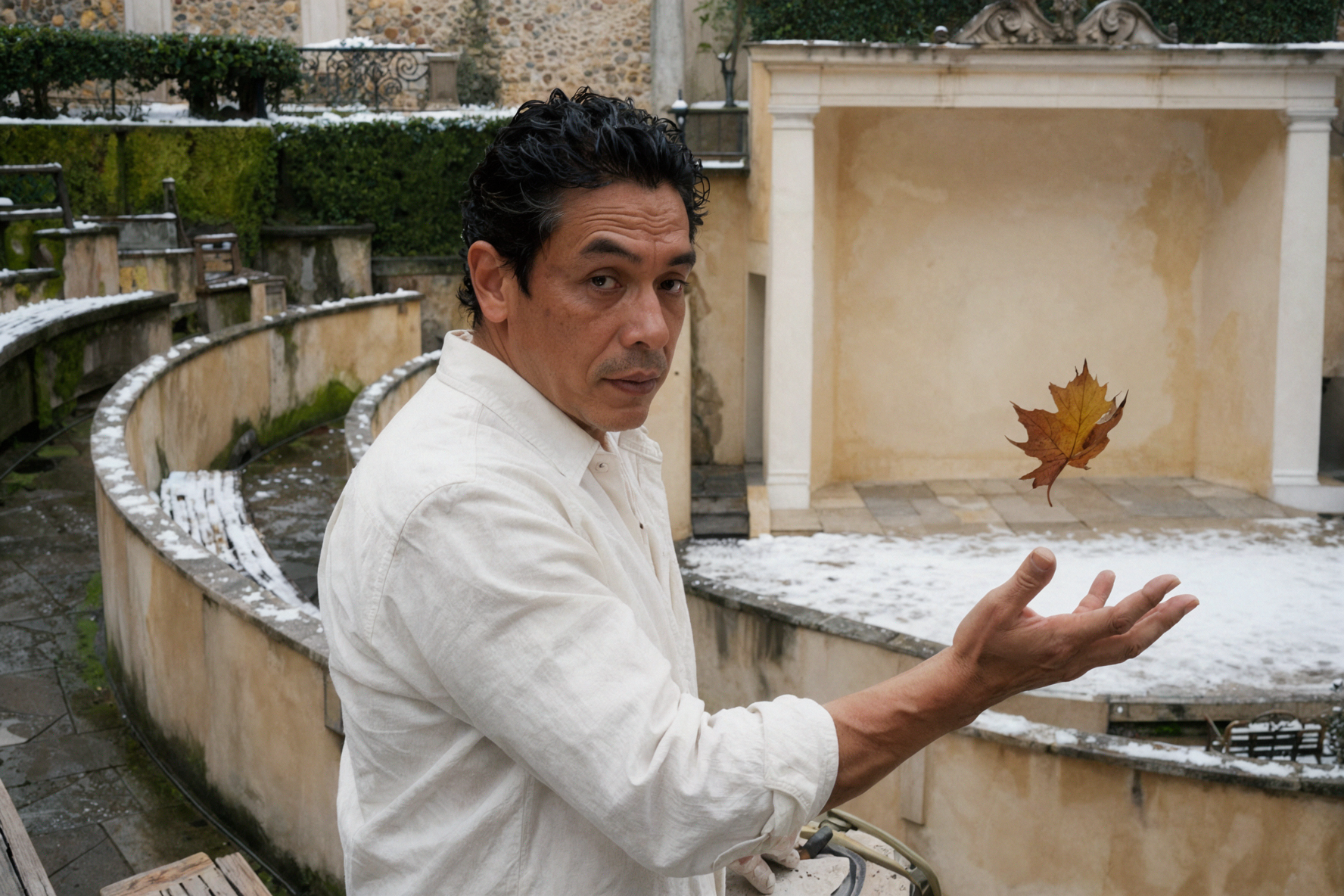 Adult Latino Male Sculptor · Large-Format Portrait