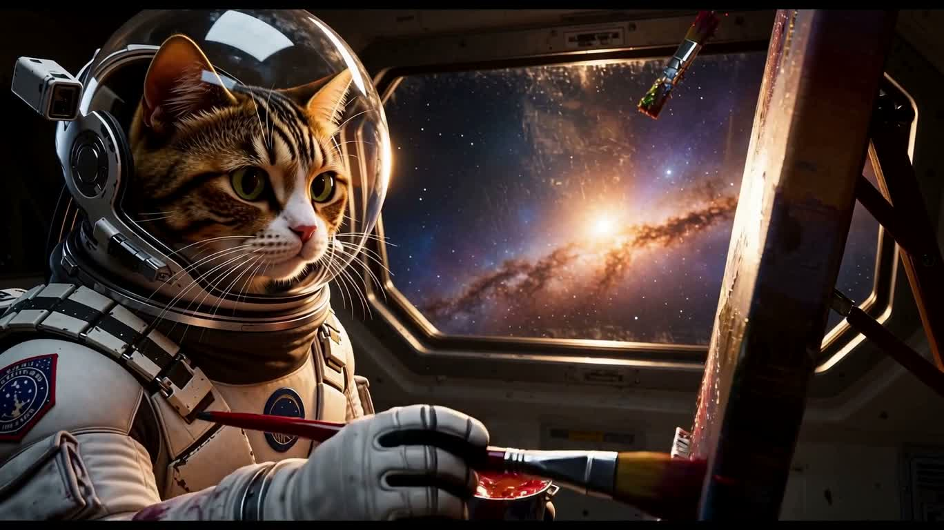 厚涂星际猫画师 — AI video creation