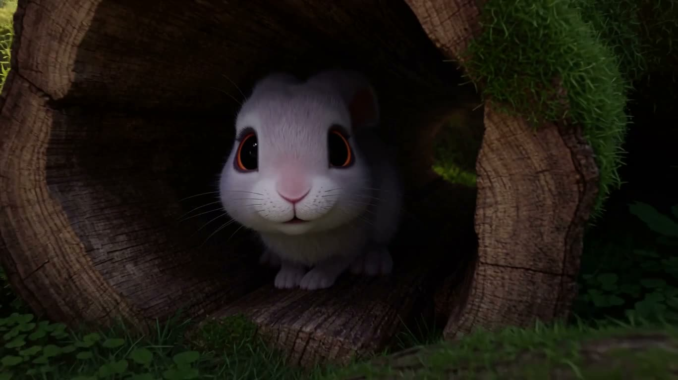 Little White Rabbit's Adventure in the Sunlit Secret Forest