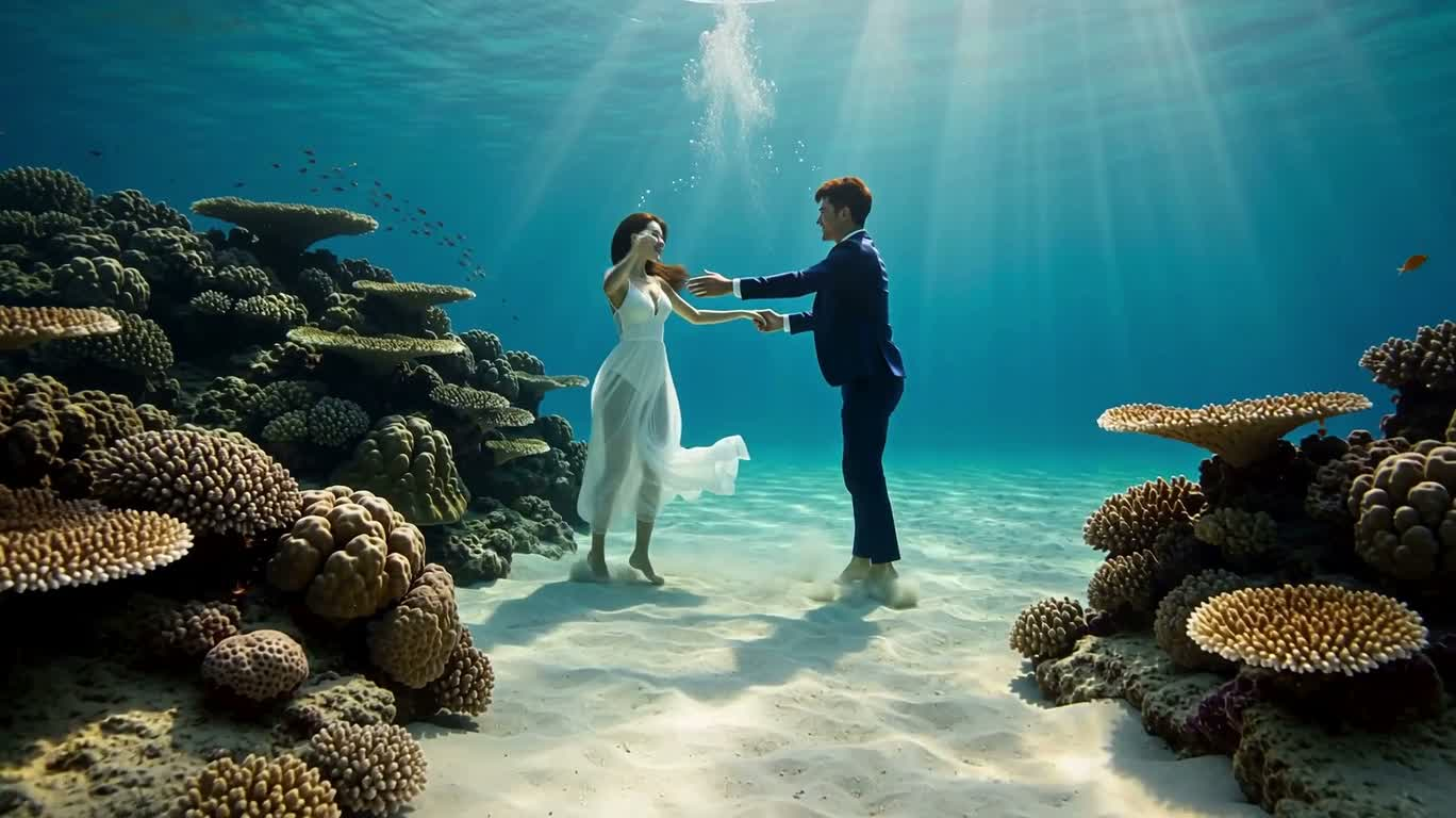 水下蓝调双人探戈
