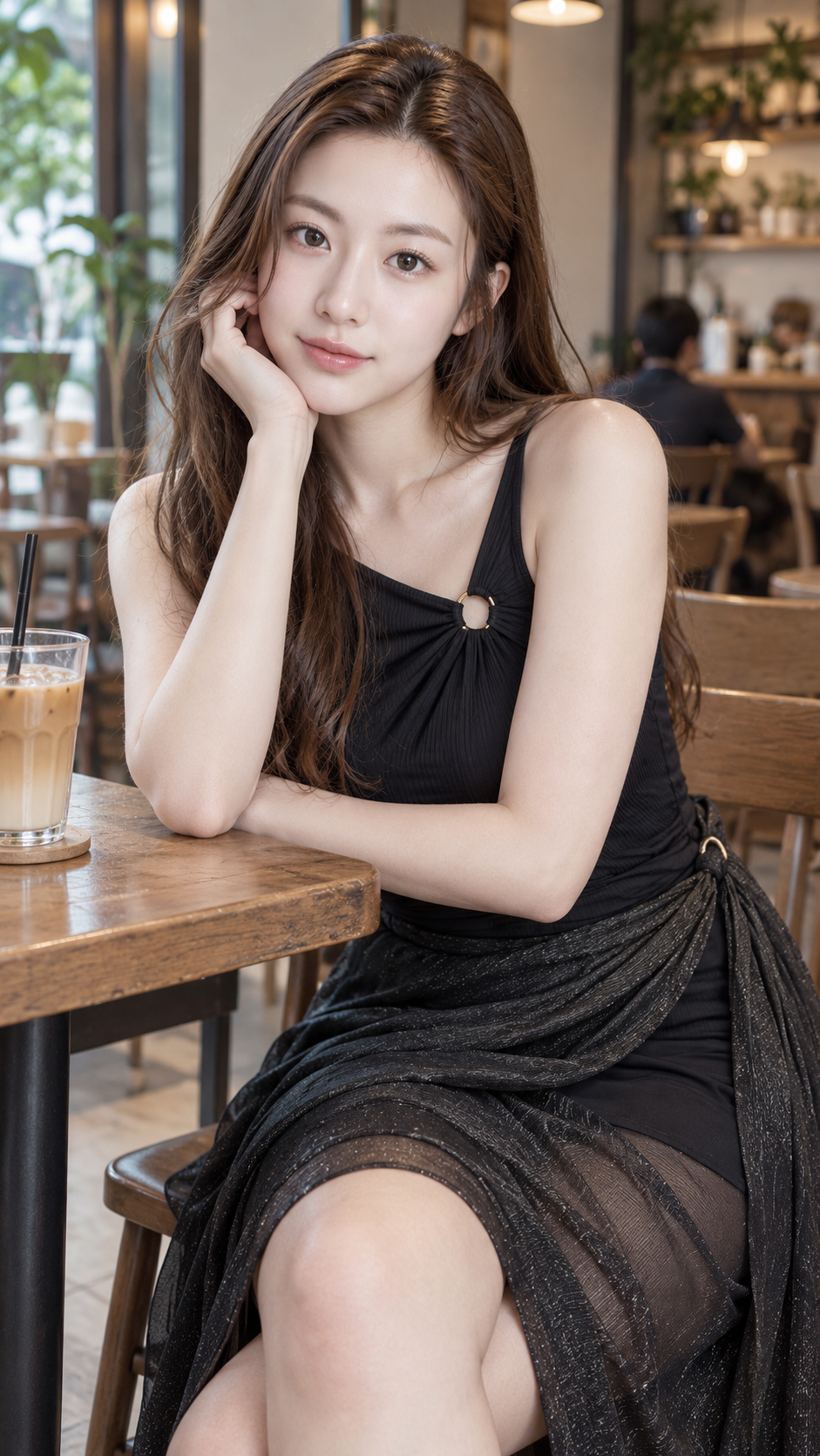 Japanese Sweet Fashion Portrait in a Café