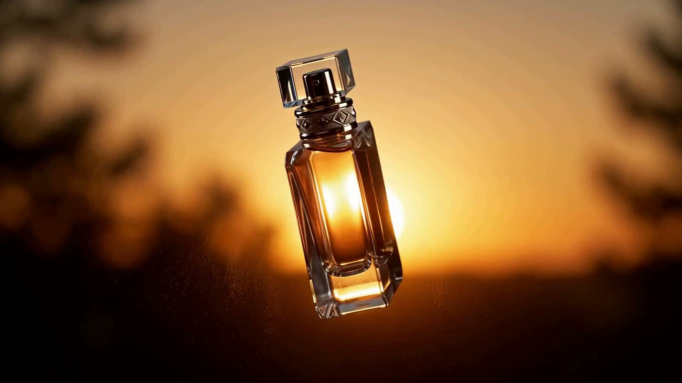 Perfume Bottle in Twilight Golden Mist