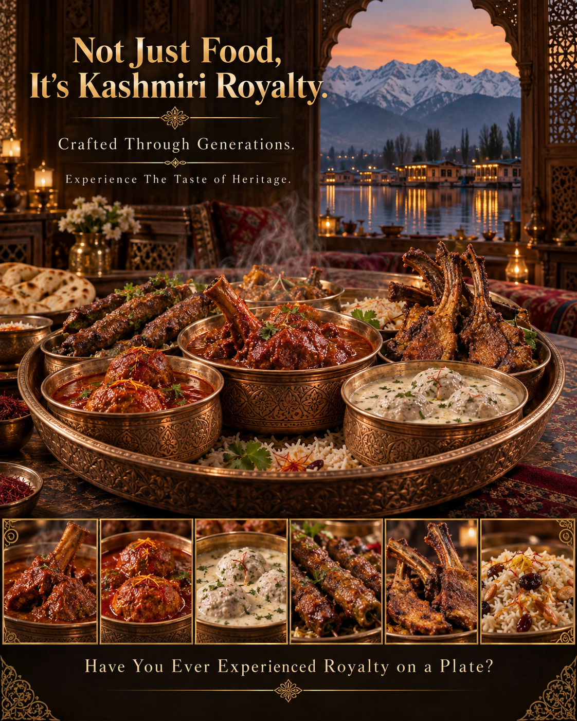 Kashmiri Wazwan Luxury Food Poster