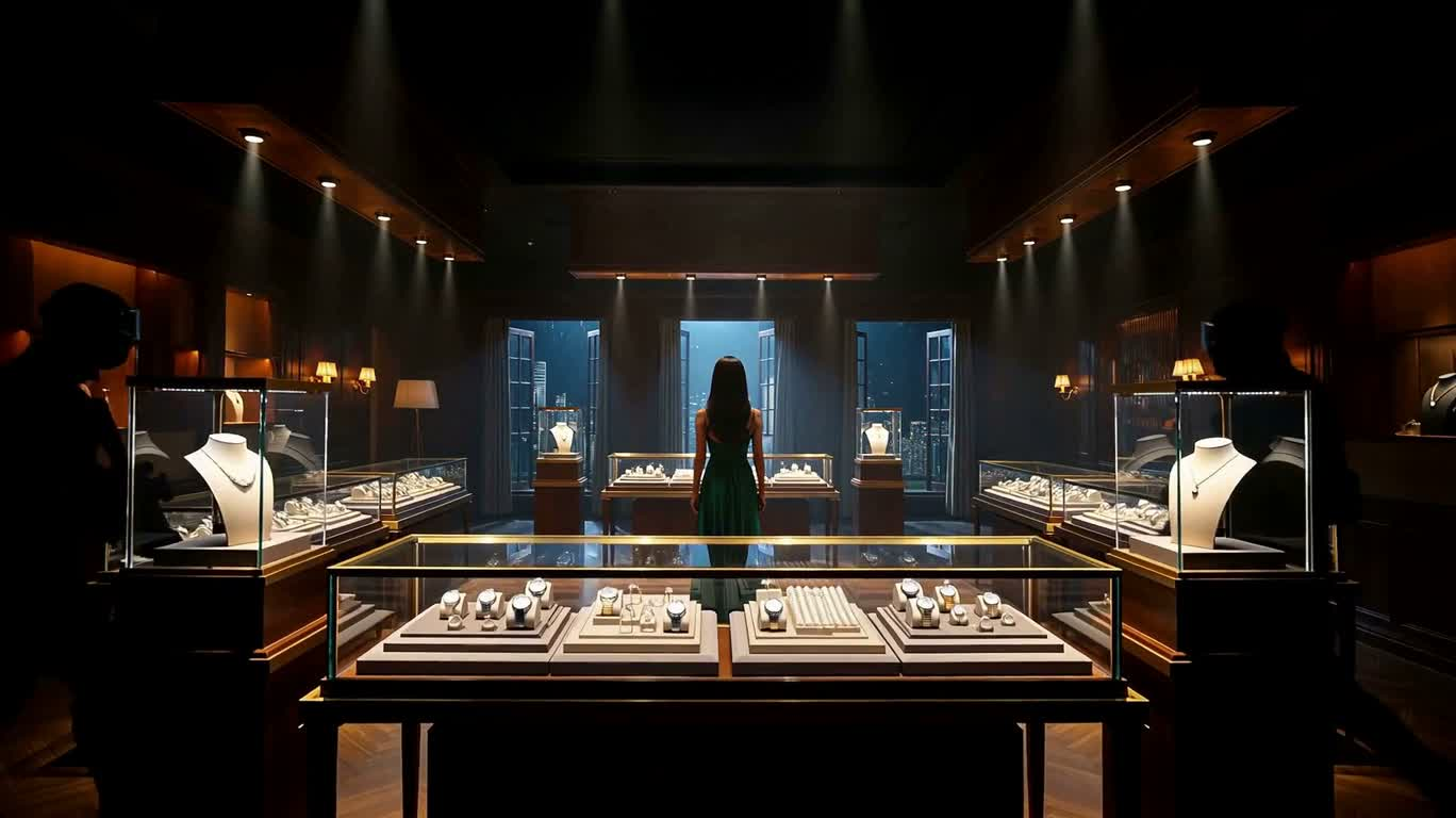 エメラルドのドレスをまとった宝石店の女傑