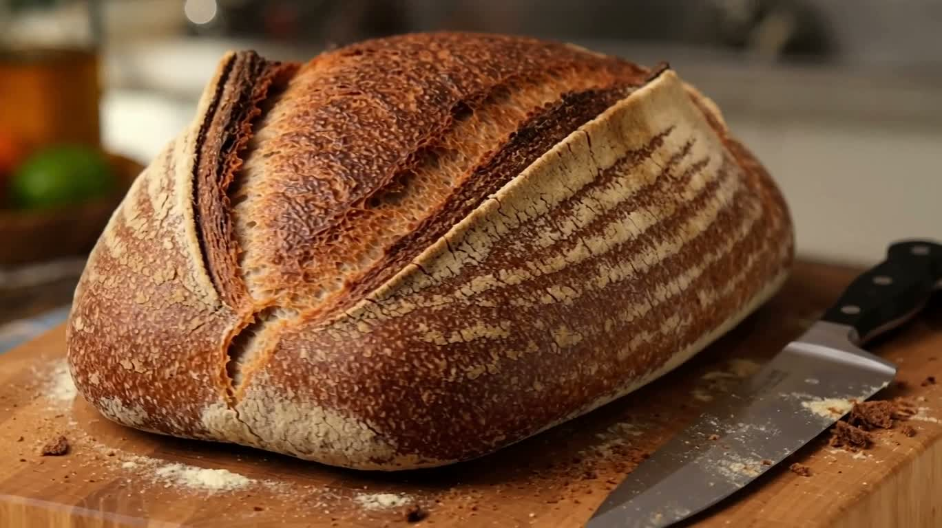 Sourdough Bread in Warm Light