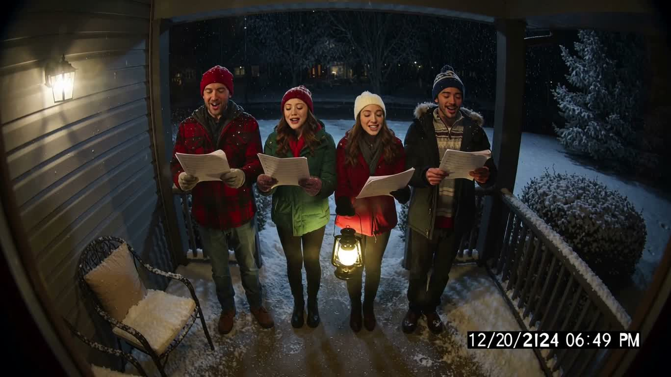 雪夜门铃下的圣诞颂歌
