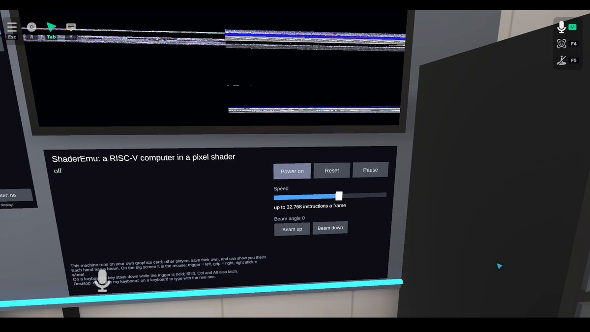 Émulateur RISC-V créé dans un shader VRChat