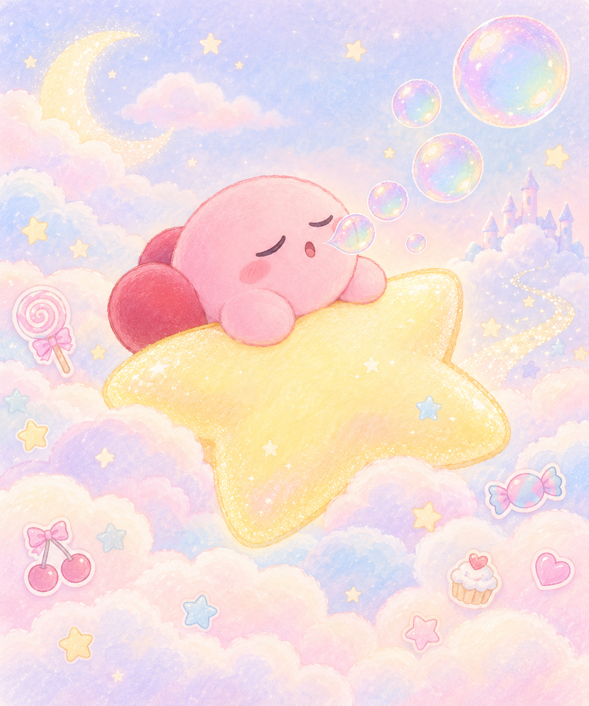 粉色卡比的星梦泡泡