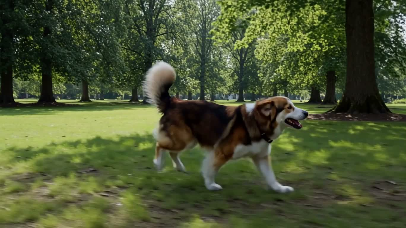 公园犬跃原木