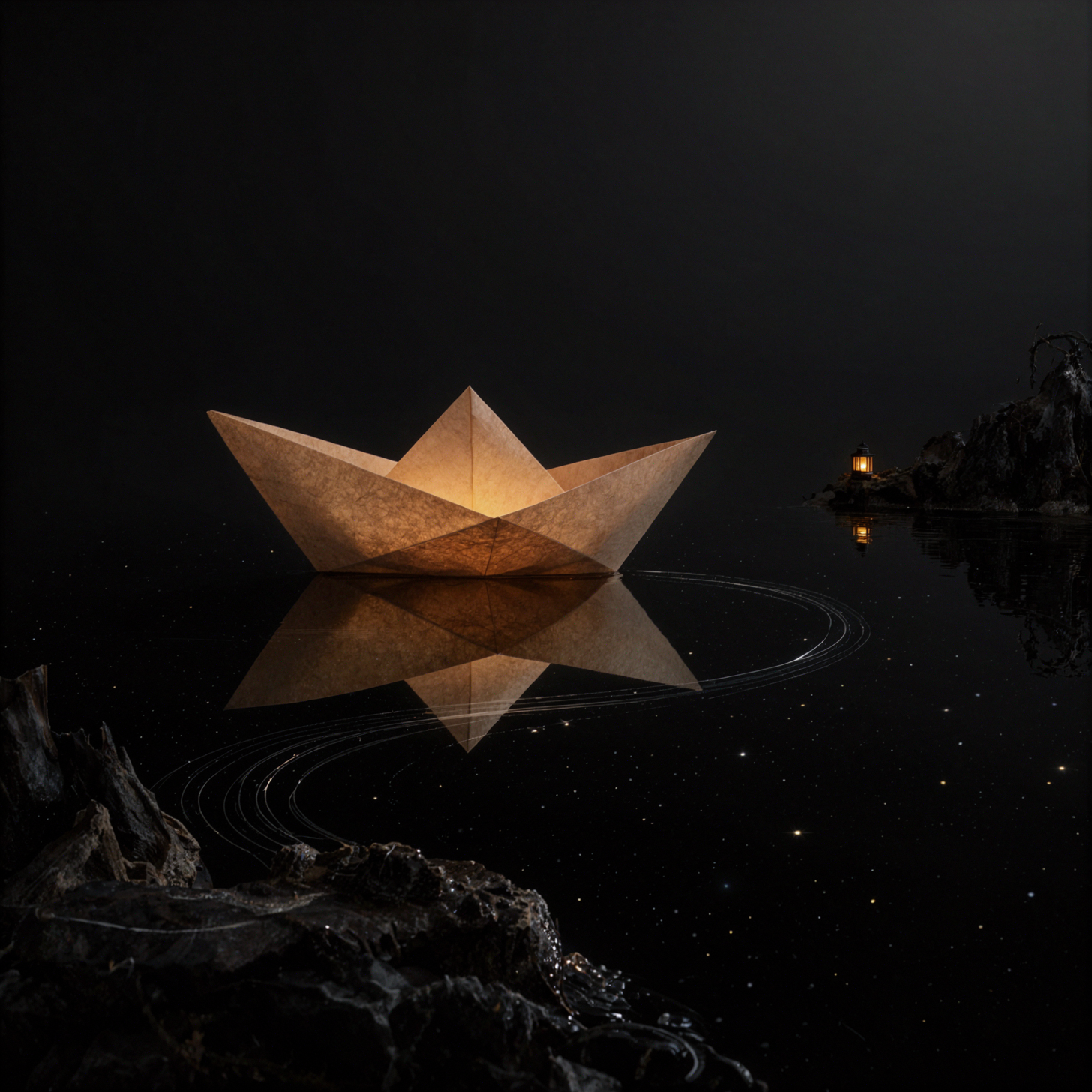 종이배 은하수 · 미니멀 제품 — AI image creation