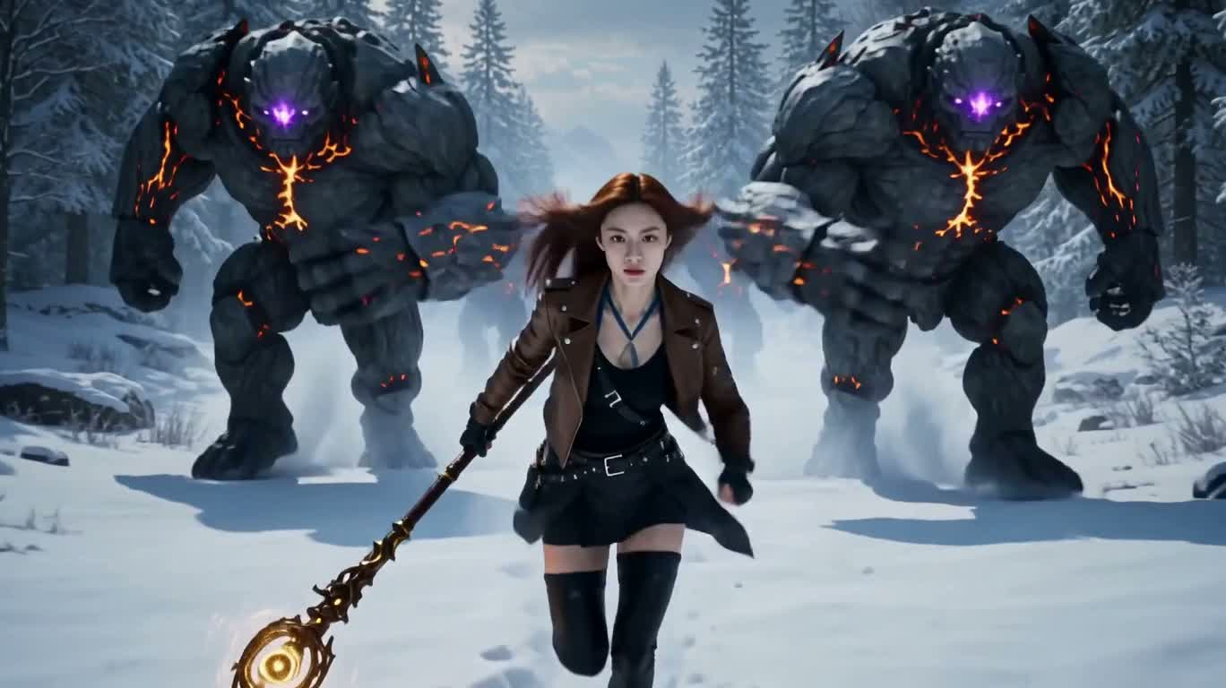 Snowbound Ruins: Golden Barrier