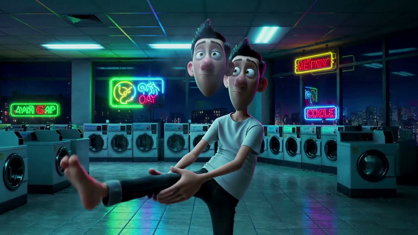 Neon Laundromat Jiu-Jitsu Grotesque Trick