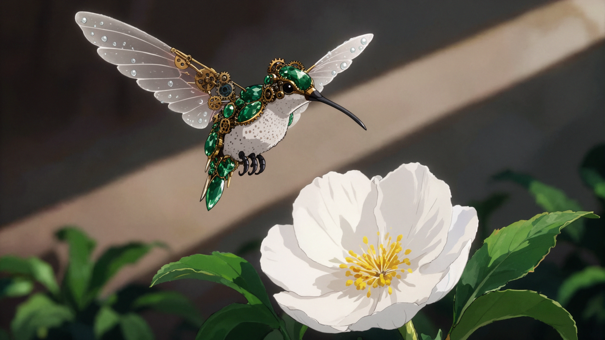 ハチドリロボット・アニメ調セルシェーディング