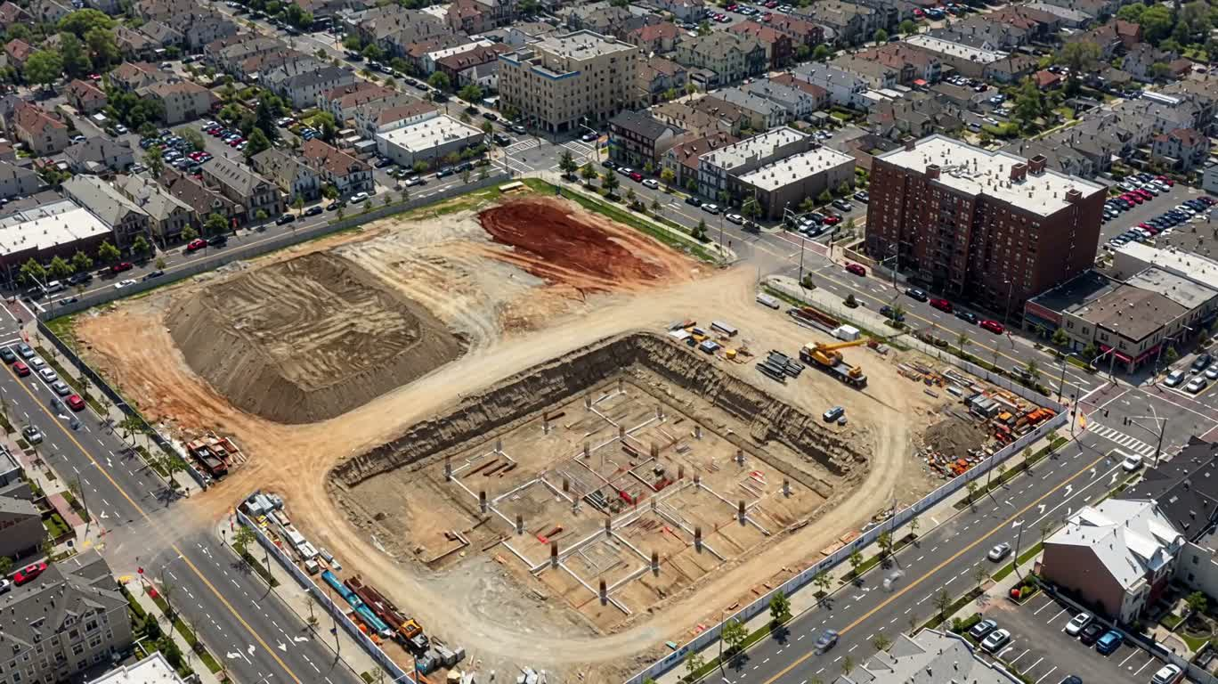 摩天楼の出現:15秒の建築タイムラプス