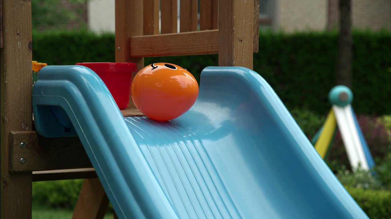 Journey on the Orange Smiley Egg Slide