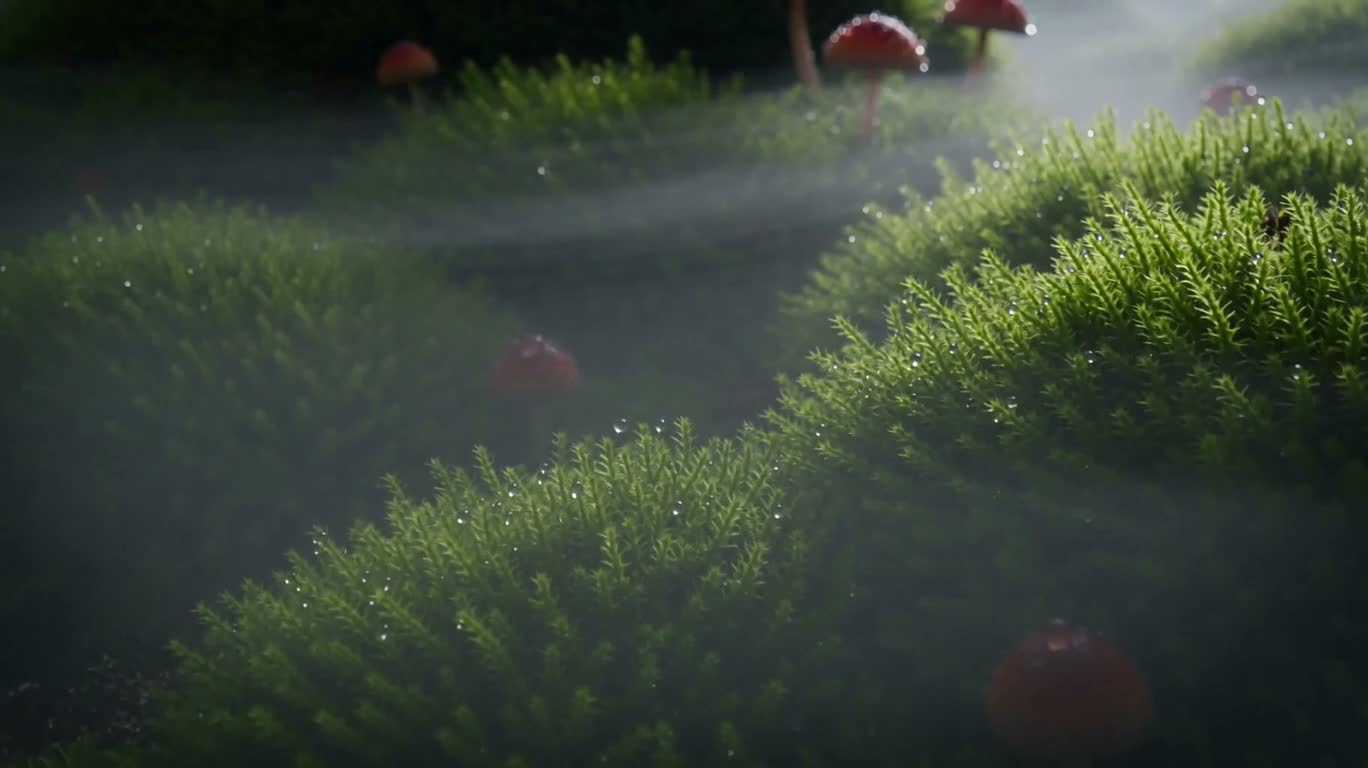 星际苔藓与红色蘑菇