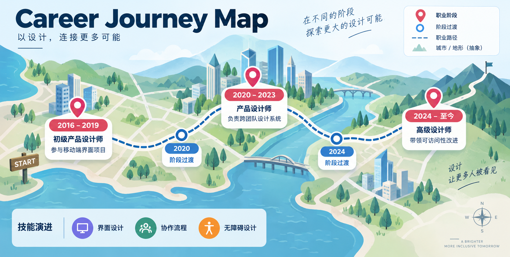 职业生涯路线图信息图