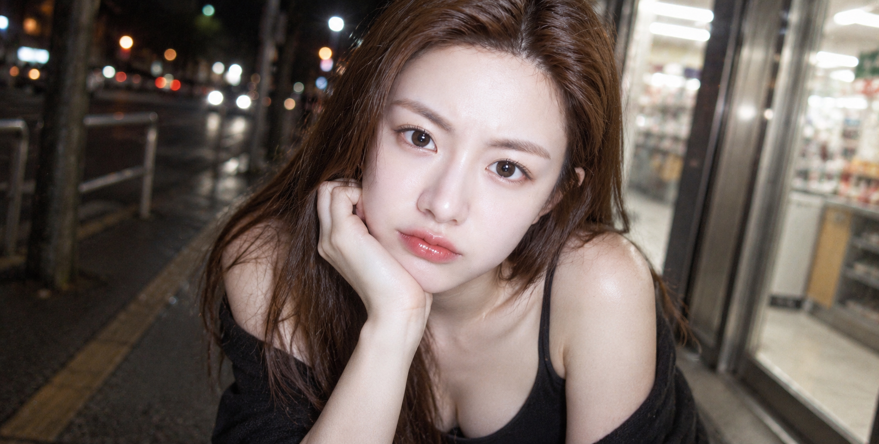 便利店夜游感的CCD奶凶女友风人像