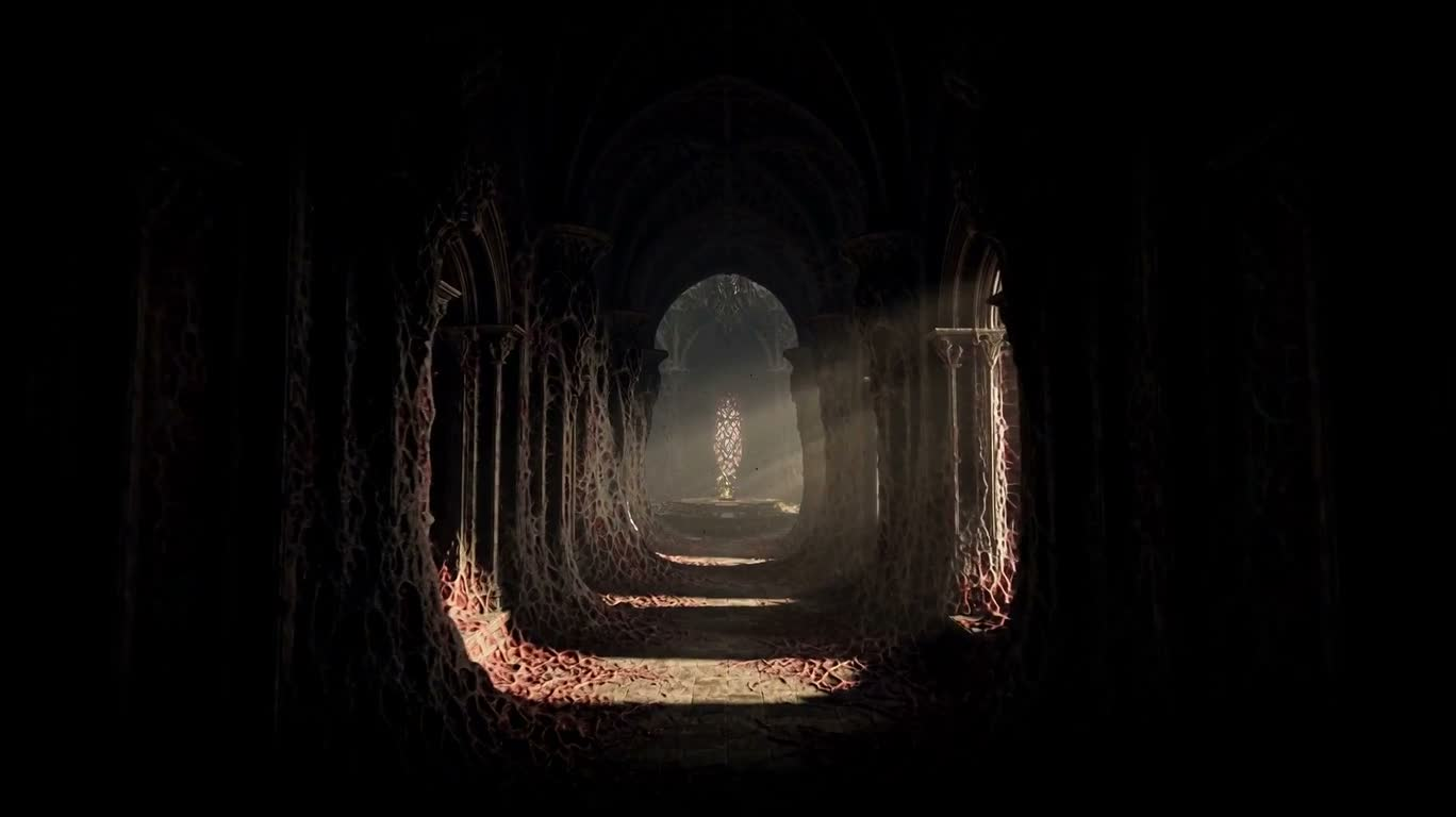 Temple alien de Cthulhu à l'heure dorée