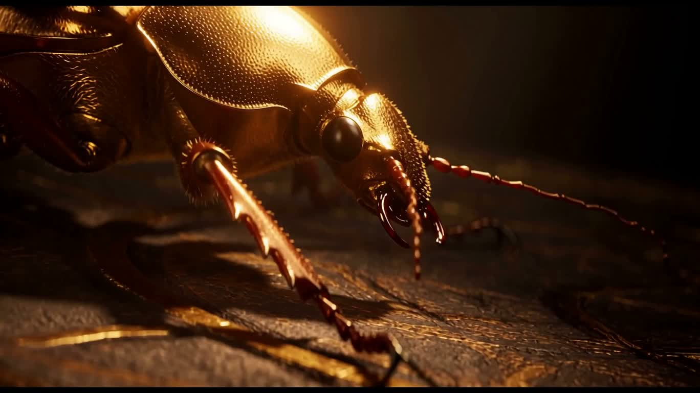 Écran de chargement fantastique du scarabée doré