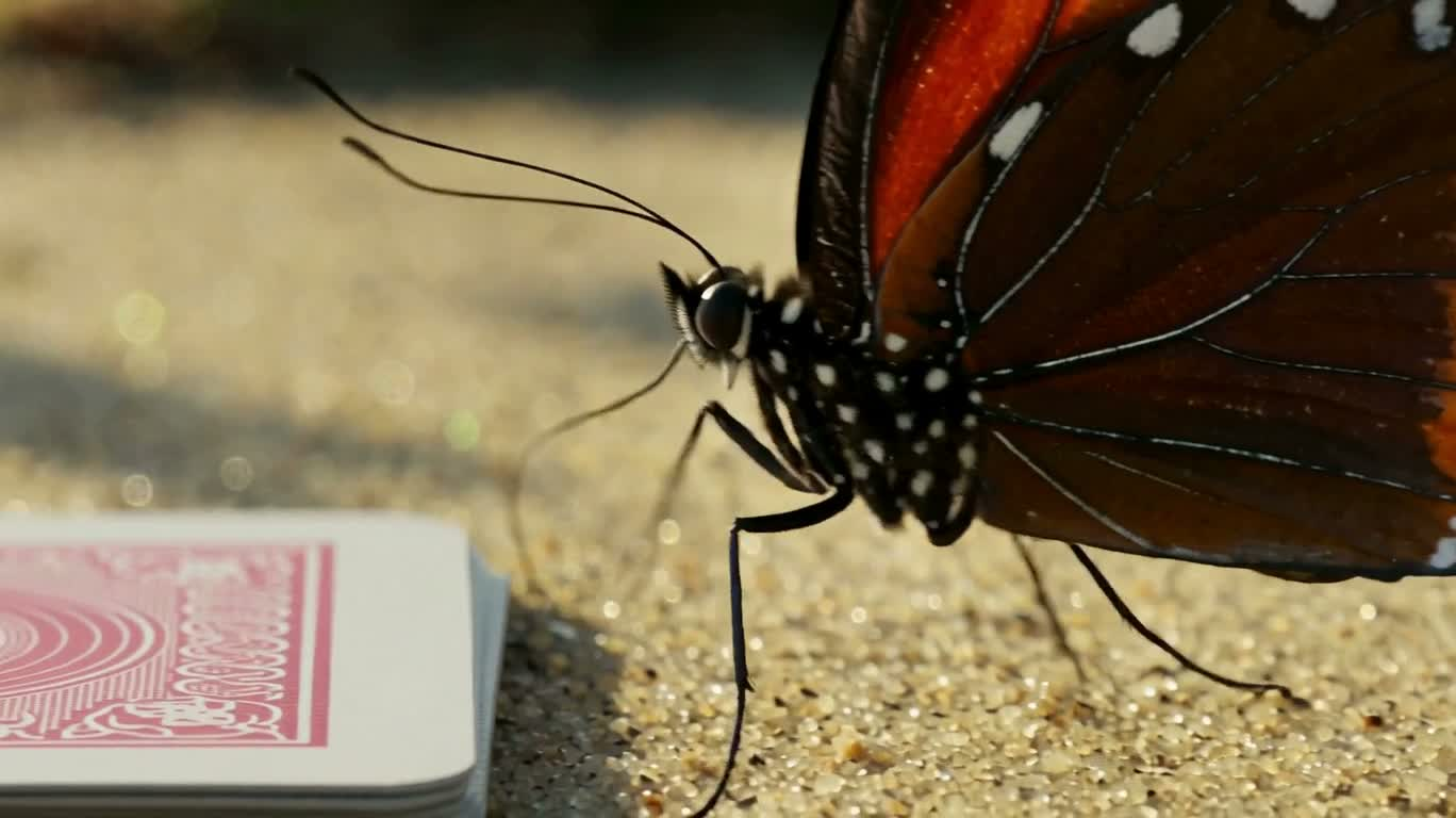 Butterfly Card Stack and the Approaching Tsunami — AI video creation