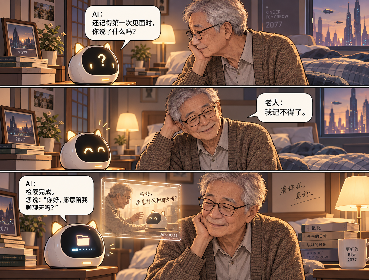 2077卧室·温暖记忆型AI漫画