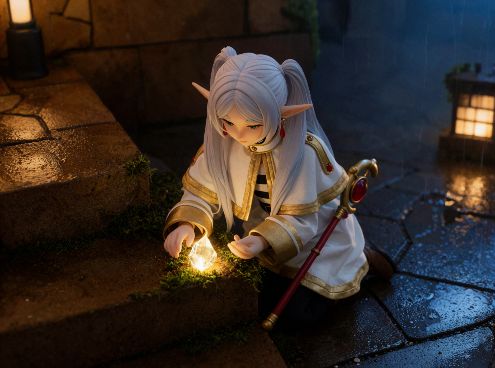 芙莉莲 · 光中俯身 · 环形逆光