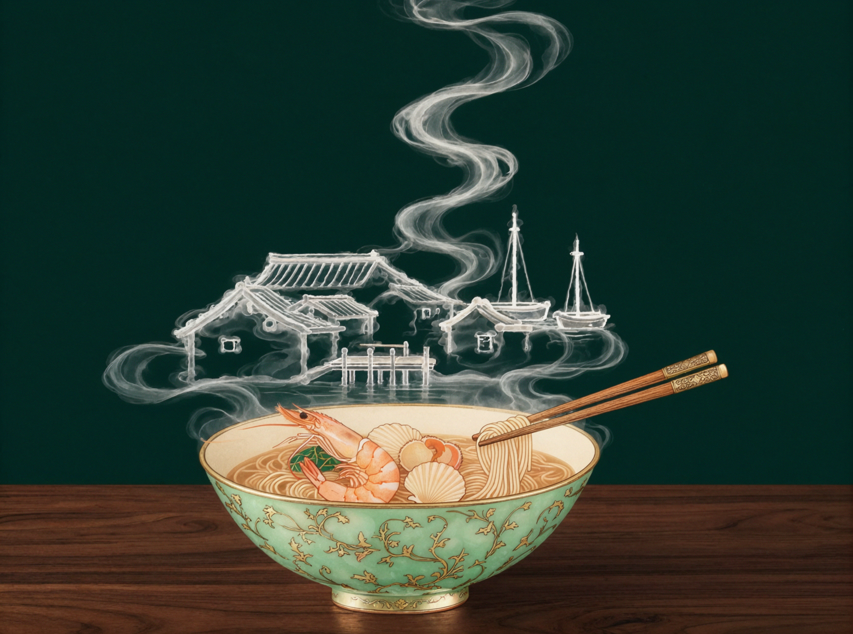 蒸し海鮮麺 · アール・ヌーヴォー