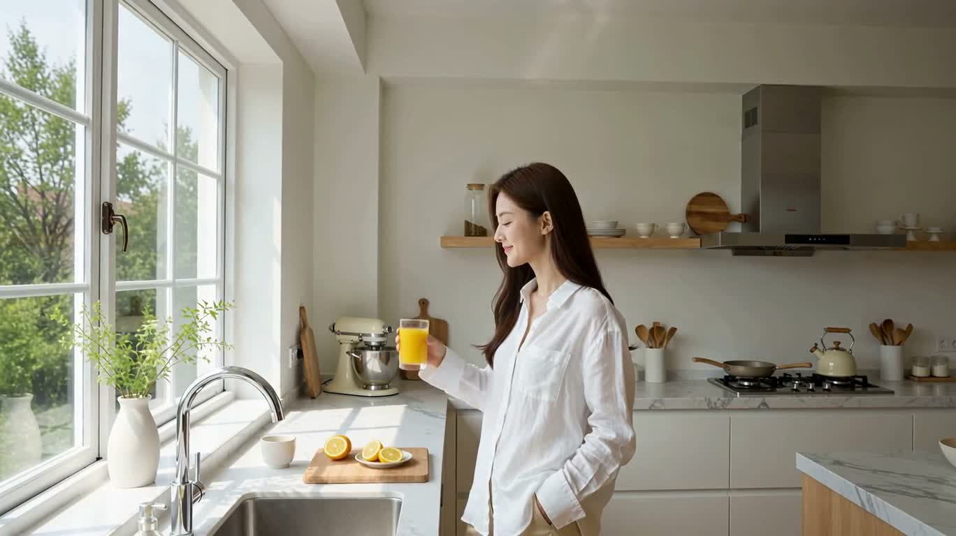 Bright Daylight Kitchen Fresh Orange Juice