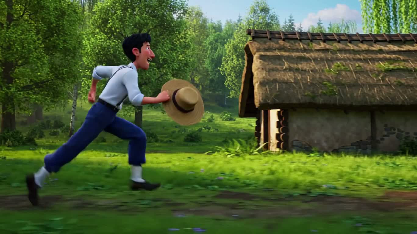 渔夫疾奔乡间小屋