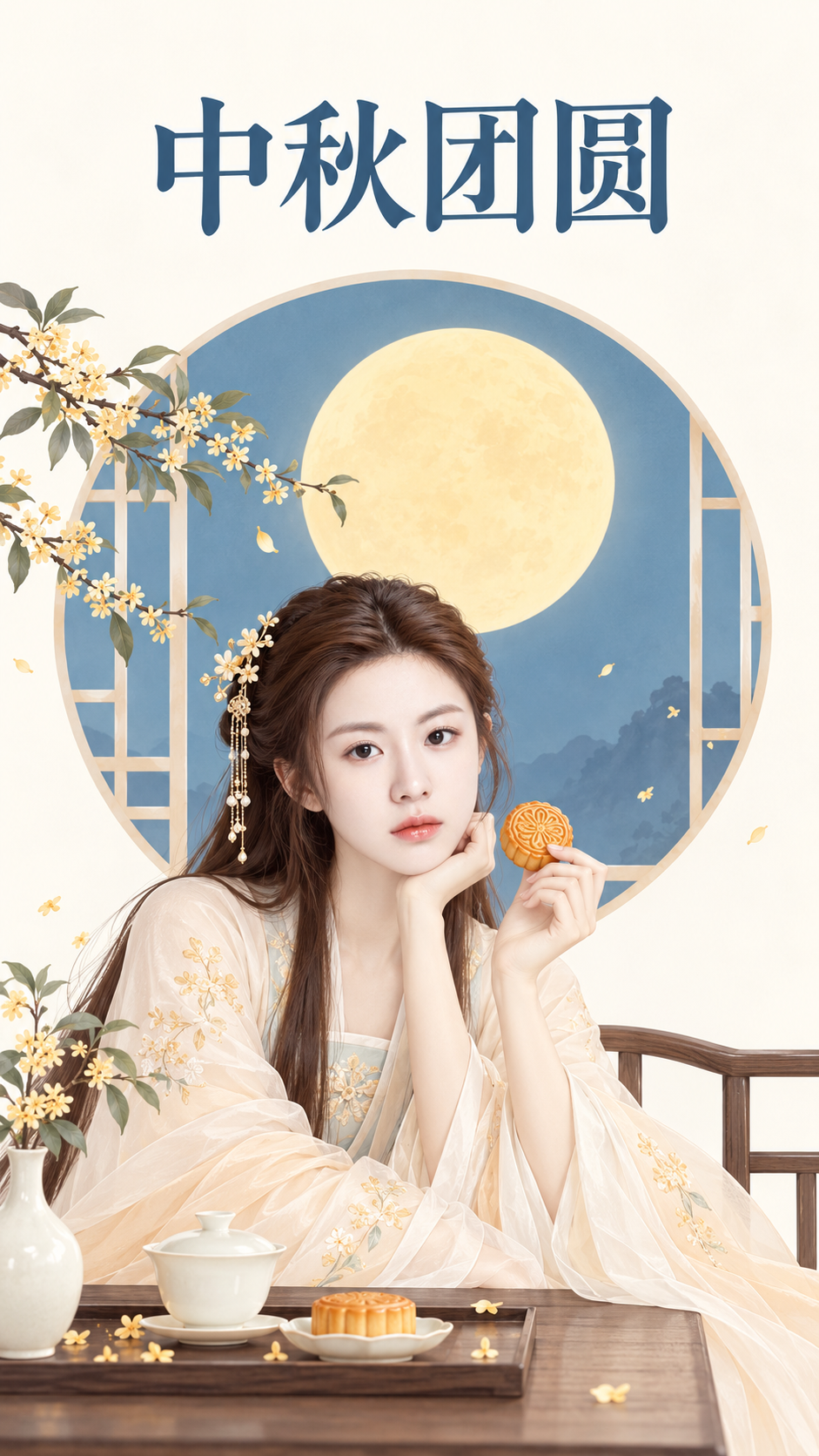 동양 선(禪) 미니멀 추석 라이프스타일 미학 커버 포스터