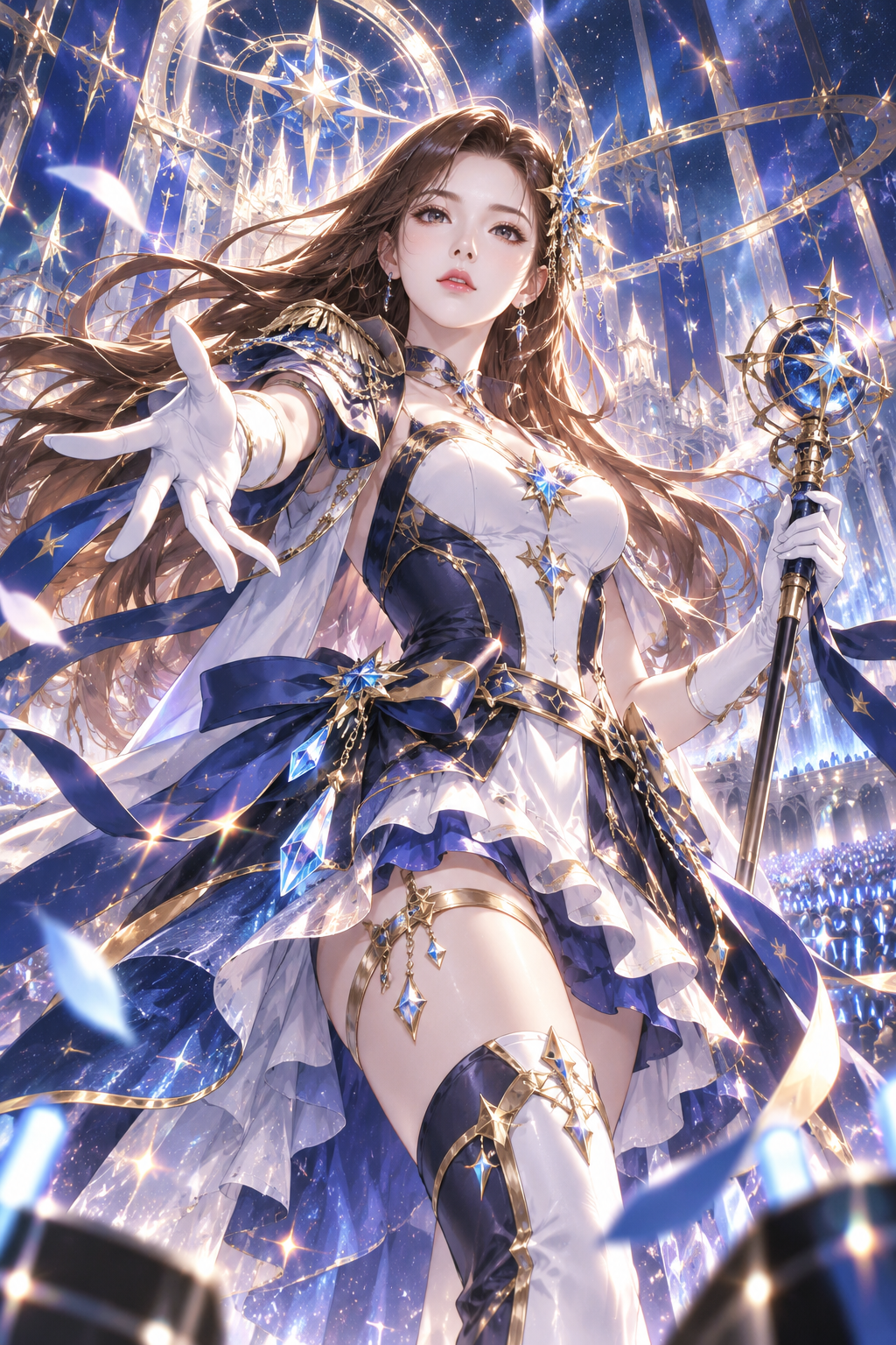 絶美アイドルヒーローアニメキービジュアル — AI image creation