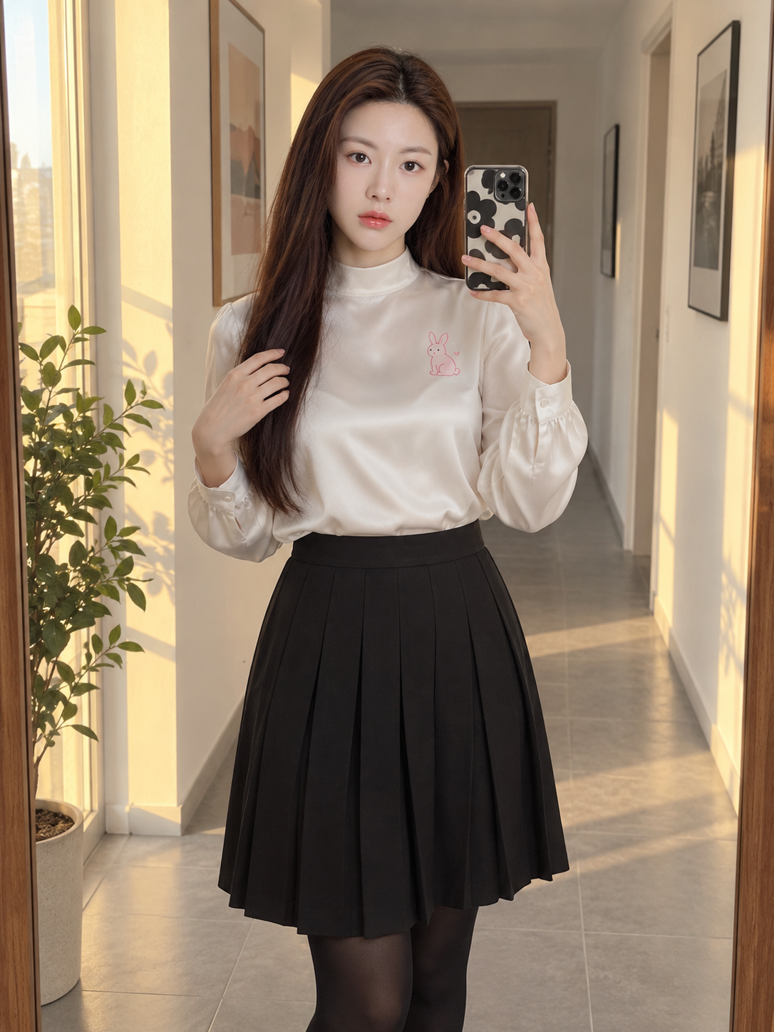 缎面粉色卡通少女写真 — AI image creation